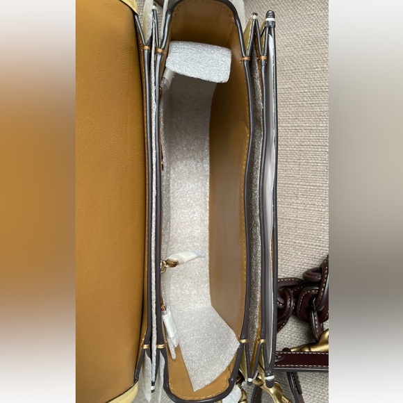 Coach Rogue Top Handle Bag In Colorblock Brass/Hay Multi NWT - Picture 13 of 16